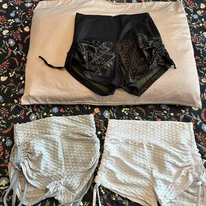 Booty Shorts 3 pairs with adjustable side scrunch